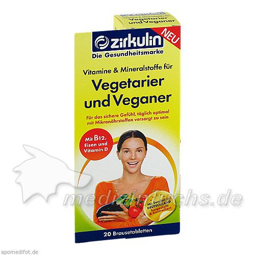 ZIRKULIN Vitamine u.Mineralst.f.Vegetarier+Veganer, 20 ST