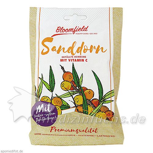 Bloomfield Bonbons gef. Sanddorn, 75 G