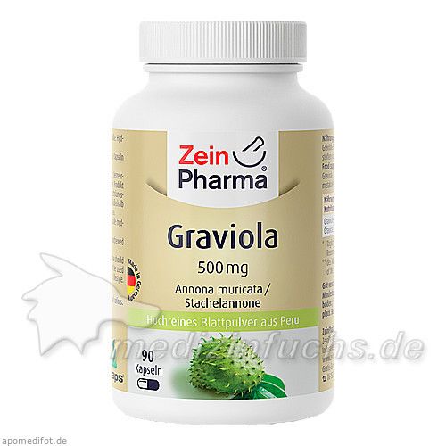 Graviola Kapseln 500mg je Kap.reines Blattpul.Peru, 90 ST
