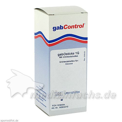 Urinteststreifen Glucose gabOsticks 1, 100 ST