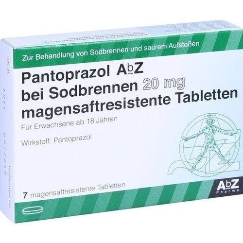 Pantoprazol AbZ bei Sodbrennen 20 mg mag.saft.r.T., 7 ST