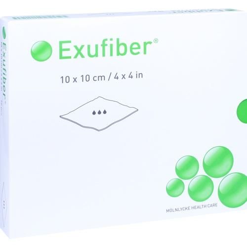 Exufiber 10x10cm Gelbildender Faserverband, 10 ST