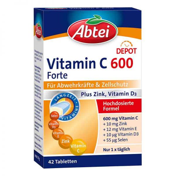 Abtei Vitamin C 600+zink+e Depot Tabletten (42 stk)