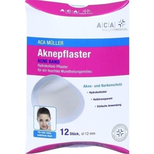 AKNEPFLASTER 1.2cm rund ACA Müller, 12 ST