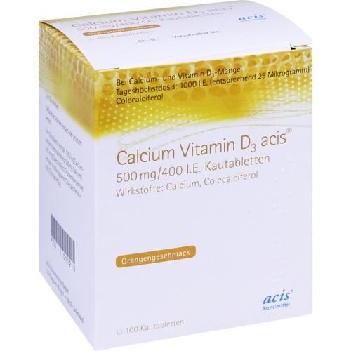 Calcium Vitamin D3 acis 500mg/400 I.E. Kautablette, 120 ST