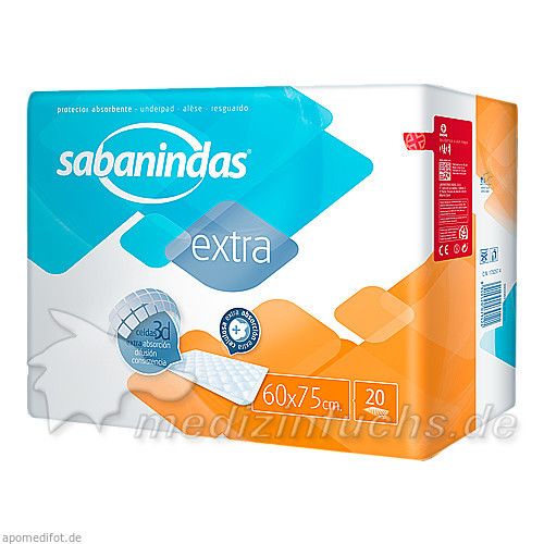 Sabanindas extra 60 x 75 cm Bettschutzeinlage, 20 ST