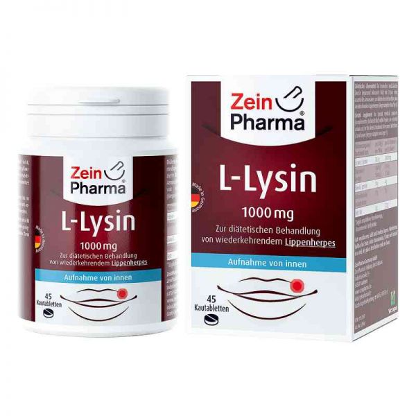 L-lysin 1000 mg Zitrone Kautabletten (45 stk)