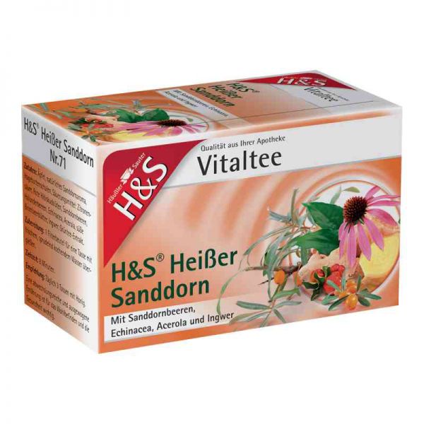 H&s Heisser Sanddorn Vitaltee Filterbeutel (20 stk)