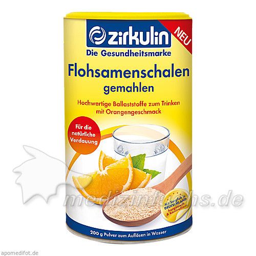 ZIRKULIN Flohsamenschalen gemahlen Pulver, 200 G