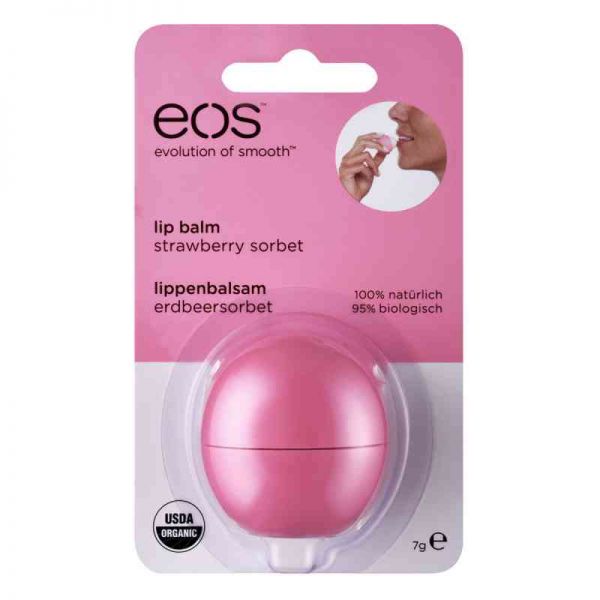 Eos Strawberry Sorbet Organic Lip Balm Blister (1 stk)