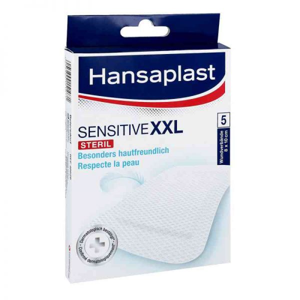 Hansaplast sensitive Xxl Pflaster 8x10 cm (5 stk)