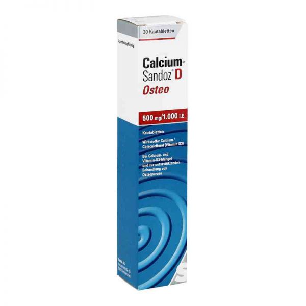 Calcium-Sandoz D Osteo 500mg/1000 I.E. (30 stk)