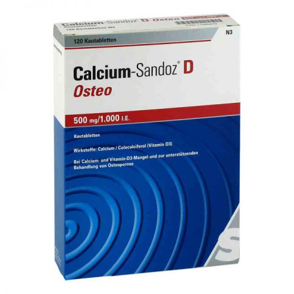 Calcium-Sandoz D Osteo 500mg/1000 I.E. (120 stk)