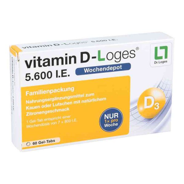 Vitamin D-loges 5.600 I.e. Kautablette (n) familienpackung (60 stk)