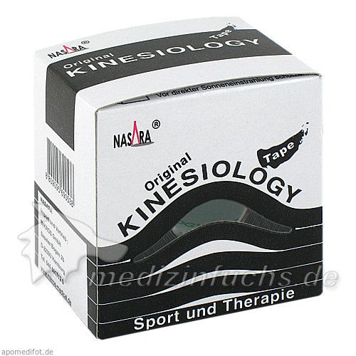 Nasara Kinesiotape 5cmx5m schwarz, 1 ST