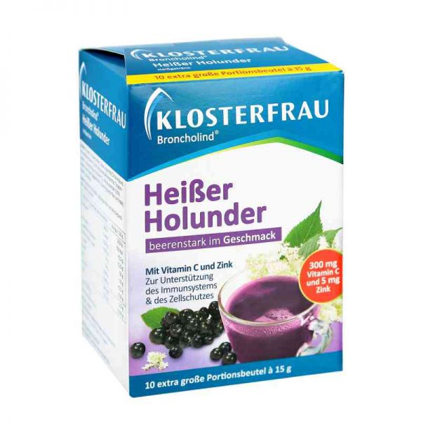 Klosterfrau Broncholind Heisser Holunder Granulat (10X15 g)