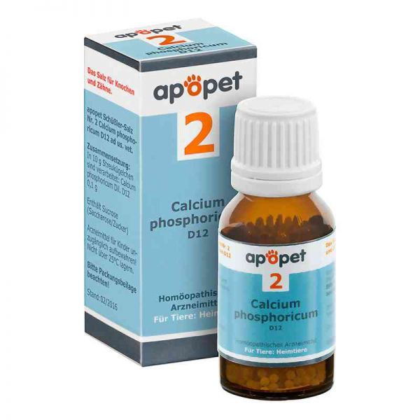 Apopet Schüssler-salz Nummer 2 Calcium phosphoricum D 12 veter (12 g)