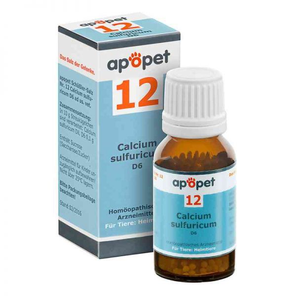 Apopet Schüssler-salz Nummer 12 Calcium sulf.D 6 veterinär (12 g)