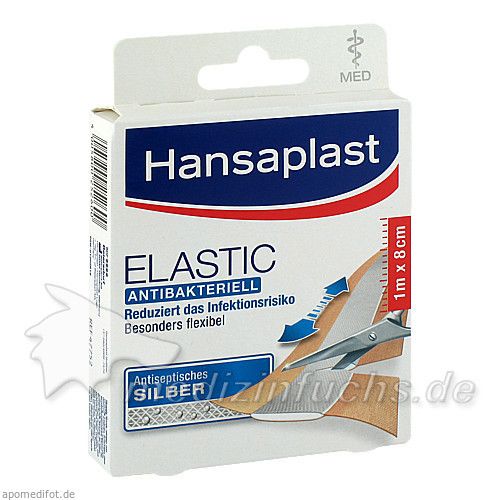 Hansaplast med Elastic 1mx8cm, 10 ST