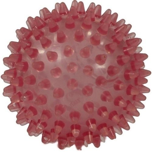 Igelball 9cm rot-transparent, 1 ST