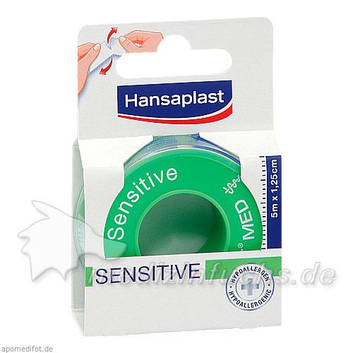 Hansaplast Fixierpflaster Sensitive5mx1.25cm Schub, 1 ST