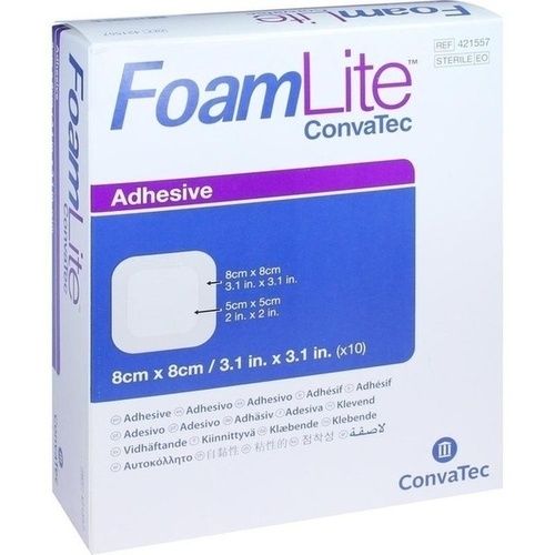 Foam Lite ConvaTec adhäsiv 8x8cm, 10 ST