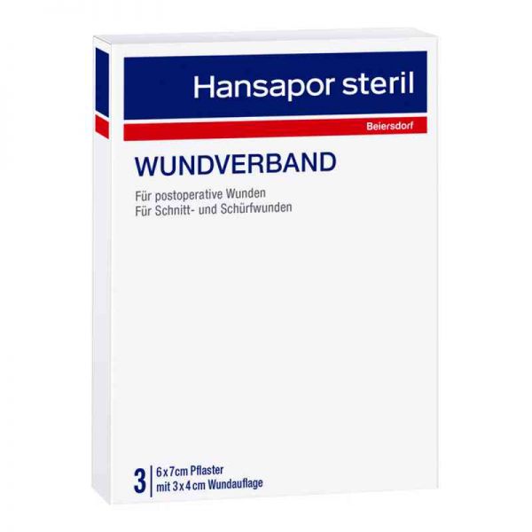 Hansapor steril Wundverband 6x7 cm (3 stk)