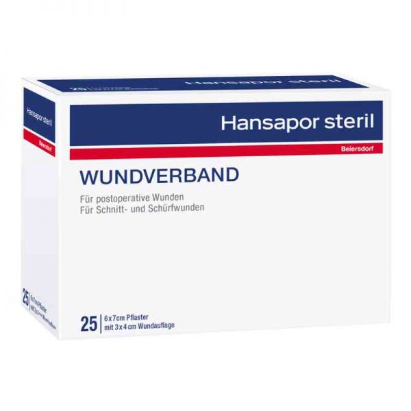 Hansapor steril Wundverband 6x7 cm (25 stk)