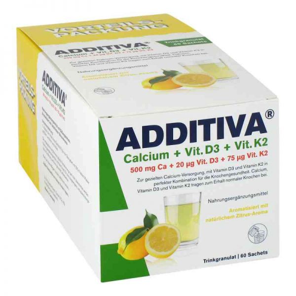 Additiva Calcium+d3+k2 Granulat (60 stk)