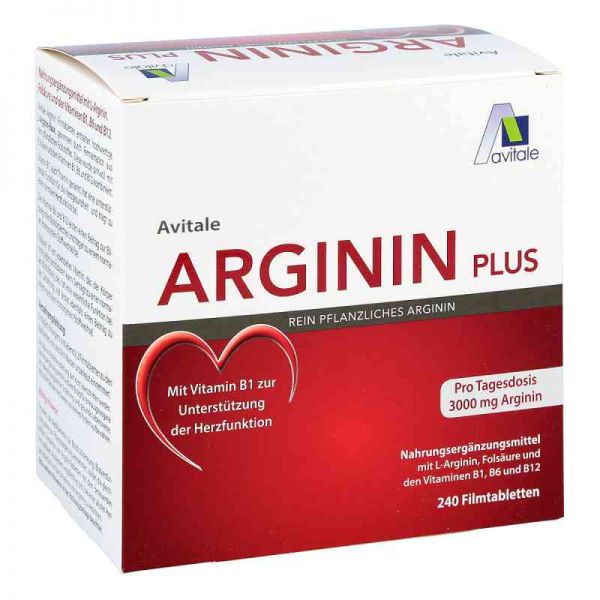 Arginin plus Vitamin B1+b6+b12+folsäure Filmtabletten (240 stk)