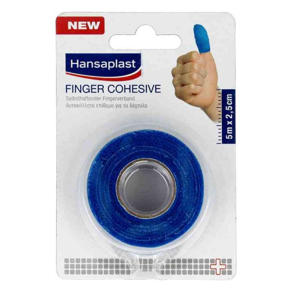 Hansaplast Fingerverb.selbsthaft.2,5 cmx5 m blau (1 stk)