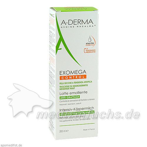 A-DERMA EXOMEGA CONTROL INTENSIVKÖRPERMILCH STERIL, 200 ML