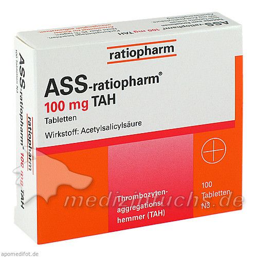 Ass-ratiopharm 100mg TAH, 100 ST