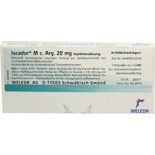 Iscador M c. Arg. 20 mg, 7X1 ML