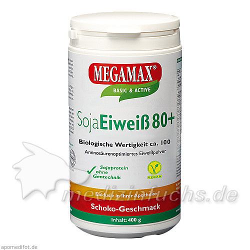 Soja Eiweiss 80+Methionin Schoko, 400 G