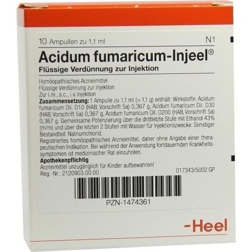 ACIDUM FUMARICUM INJ, 10 ST