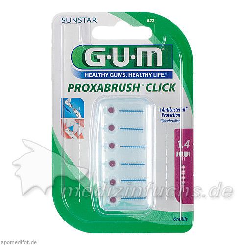 GUM PROXABRUSH CLICK NACHF KERZE, 6 ST