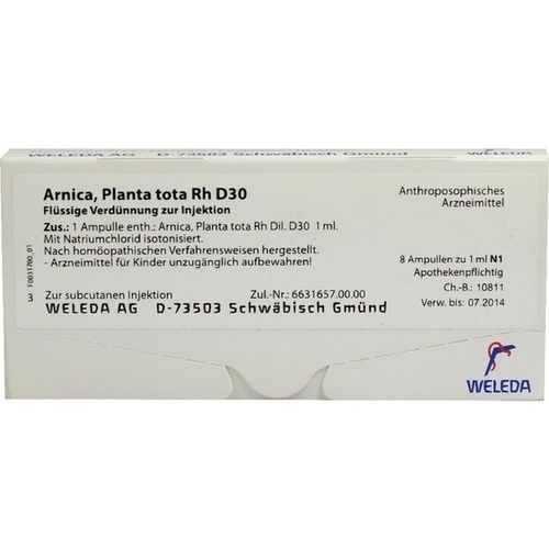 ARNICA PLANTA TOTA RH D30, 8X1 ML