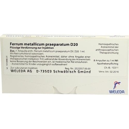 FERRUM MET PRAEP D20, 8X1 ML