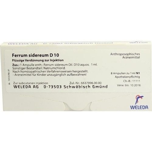 FERRUM SIDEREUM D10, 8X1 ML