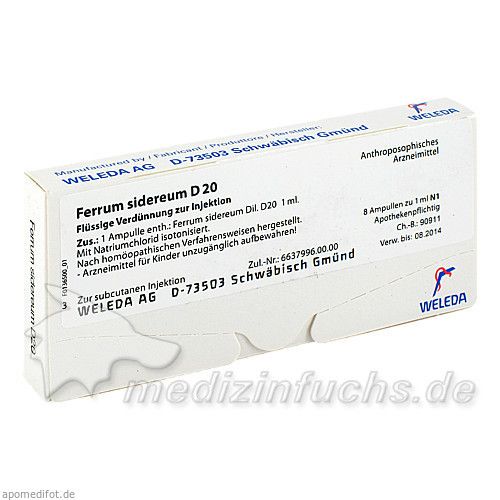 FERRUM SIDEREUM D20, 8X1 ML