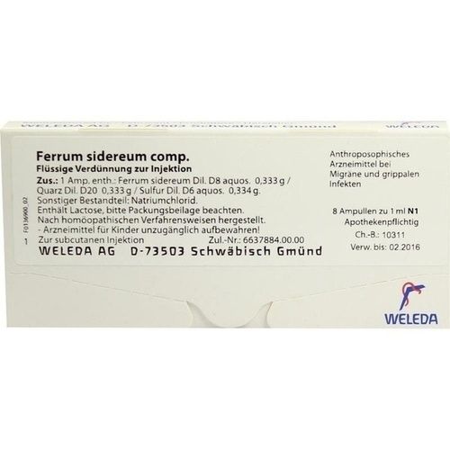 FERRUM SIDEREUM COMP, 8X1 ML