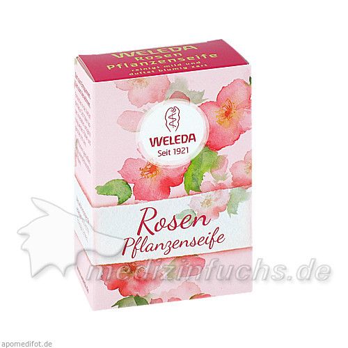 WELEDA Rosen Pflanzenseife, 100 G