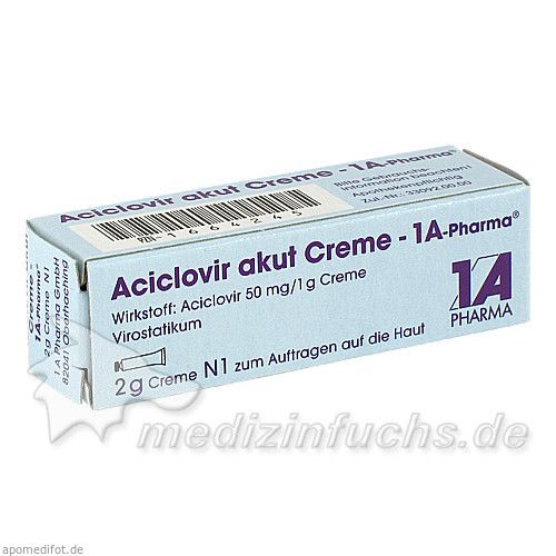 Aciclovir akut Creme - 1A-Pharma, 2 G