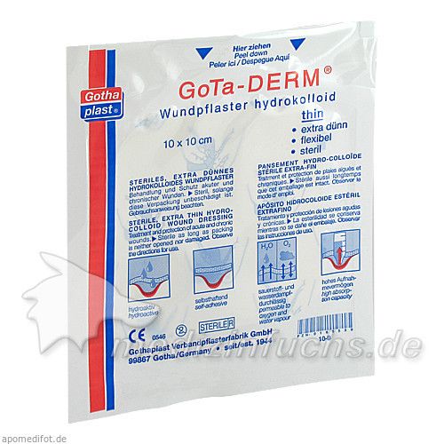 Gotha-Derm Hydrokolloides Wundpflaster 10cmx10cm, 1 ST