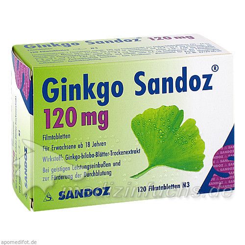 Ginkgo Sandoz 120mg Filmtabletten, 120 ST