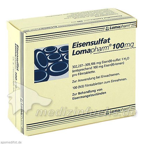 Eisensulfat Lomapharm 100mg, 100 ST