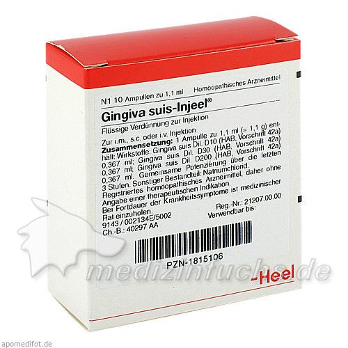 GINGIVA SUIS INJ OR, 10 ST