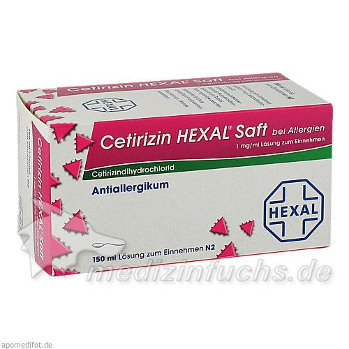 Cetirizin Hexal Saft bei Allergien, 150 ML