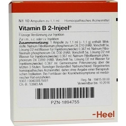 VITAMIN B2 Injeel Ampullen, 10 ST